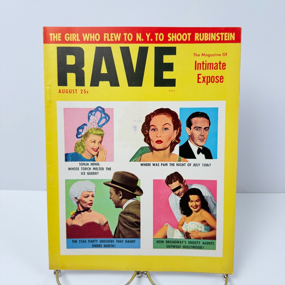 Vintage Rave Magazine August 1955‎ Anita Ekberg Jackie Gleason Hollywood